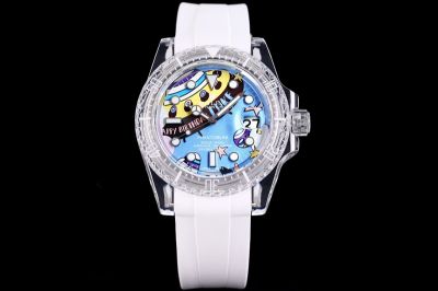 Rolex Oyster Perpetual & Phantomlab Eta2824 Movement FKM Strap Colorful Blue Face Men/Women Watch